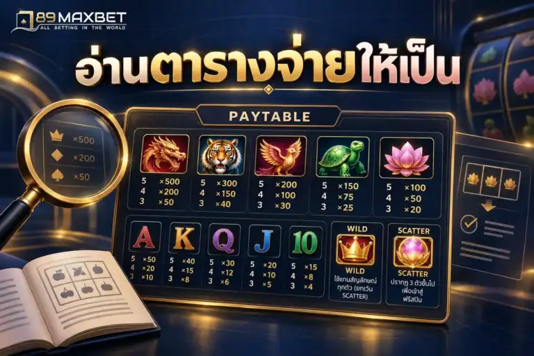 อ่านตารางการจ่ายของเกมสล็อตให้เป็น ก่อนกดสปินแรก